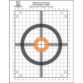 Freedom Gun Targets 17x22 Fluorescent Orange Paper Sighting Target for Handgun-Rifle Sighting, Red-Green Dot Optics, Regular Optics, Gun Ranges, Pistols, 50 Pack (50)