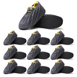 Linwnil Premium Work Boot Overshoes Washable Reusable Non-Slip Contractors Durable Heavyweight Large 3 Pairs Grey 10 Pairs One Size, Grey 10 Pairs
