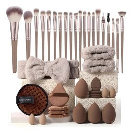 Brochas De Maquillaje Kit 44pcs Para Maquillaje Profesional