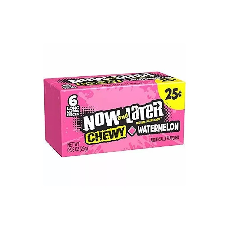 Now & Later Original Watermelon, .93 Ounce, Pack of 24
