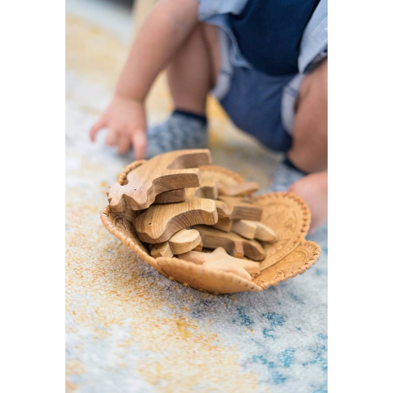 PoppyBabyCo Natural Wooden Forest Animals set of 9