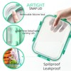 C CREST [10-Pack] Glass Food Storage Containers with Lids, Airtight,