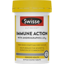 Swisse Ultiboost Immune Action with Andrographis to Help Reduce Common Cold Symptoms - 60 Tablets