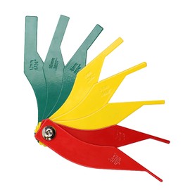 VKVXCLON Brake Lining Thickness Gauge, 8 Piece Steel Automotive Brake Pad Measuring Tool, Disc and Drum Brake Lining Gauge Set- Color Coded/SAE & Metric/Durable/Heavy Duty Brake Lining Measuring Tool