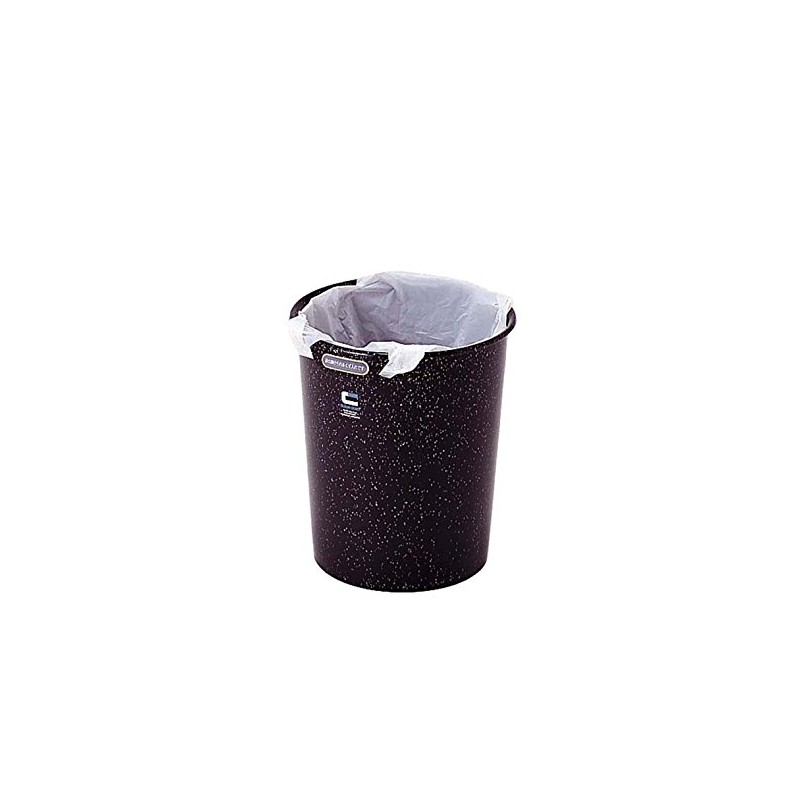 Sanko Plastic Trash Can, Clean Dust, Round Shape, Black, Approx.