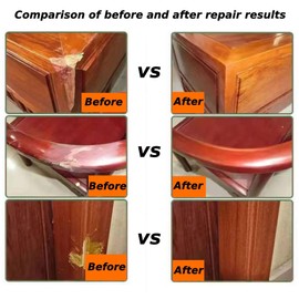 Wood Filler Putty,9.87 oz White Wood Filler Stainable and Paintable,Wood Putty,Wooden Repair Kit for Quickly Repair Any Breaks,Cracks, Chips and Defects in Wooden Furniture,Easy to Use and Sand