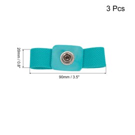 QUARKZMAN ESD Antistatic Wrist Strap 3.5 Inch Adjustable Antistatic Bracelet Silver Yarn for Computer Electronics Repair Light Green Pack of 3