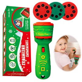 Christmas Flashlight Projector for Kids, Christmas Projector Torch, 24 Patterns Projector Lights for Girls Boys Night Light Christmas Party, Ideal Kids Gift for Christmas Projector Torch Light (Green)
