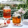 Folinstall 1 Gallon Square Super Wide-Mouth Glass Jars with Airtight