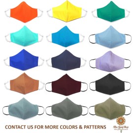 Mia Jewel Shop Fabric Face Mask Cotton Reusable Washable Adult Unisex Handmade in USA - Colors - Burgundy