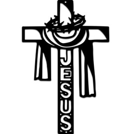 Rajukit Stunning Christian Wall Art Collection - Premium Metal Cross Wall Decor, Ideal Metal Cross Wall Crosses For Home Decor With Diverse Wall Crosses For A Warm Atmosphere-Jesus