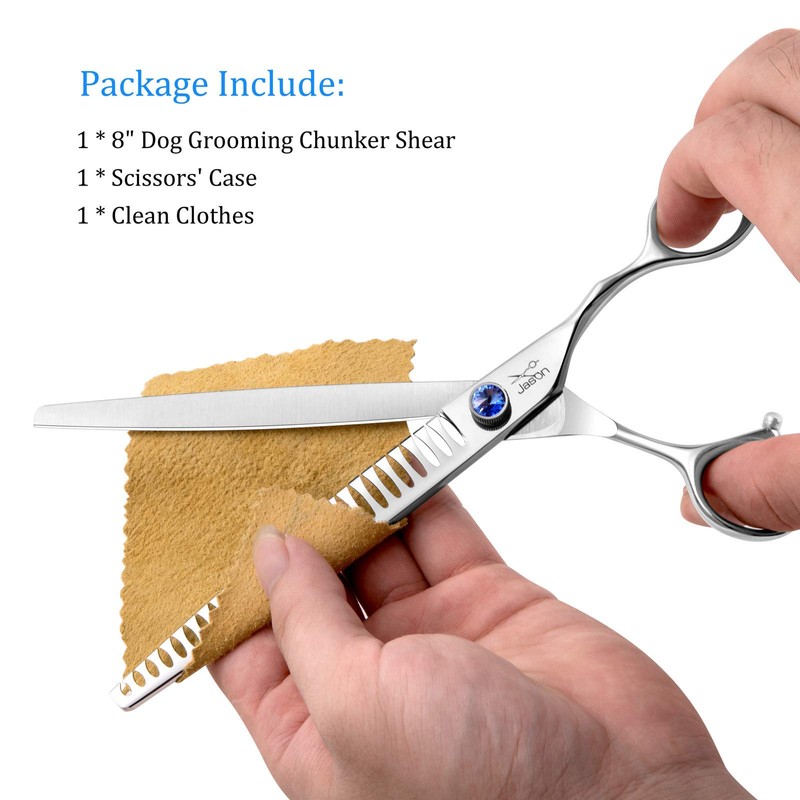 JASON 8" 26 Tooth Chunkers Shears for Dogs Ergonomic Cats