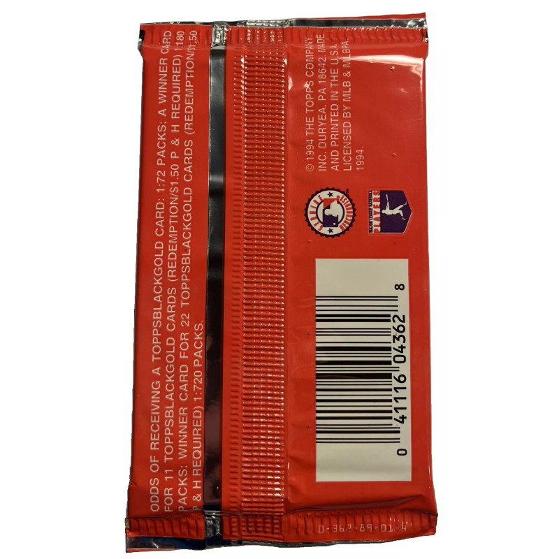 1994 Topps Baseball Card Foil Pack Series 1, 12 Cards