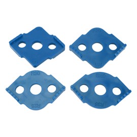 4PCS R Corner Templates Round Angle Radius Jig Routing Template ABS Woodworking Corner Locator Blue