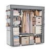 VTRIN Portable Closet Wardrobe for Hanging Clothes 57.3 Inch Large