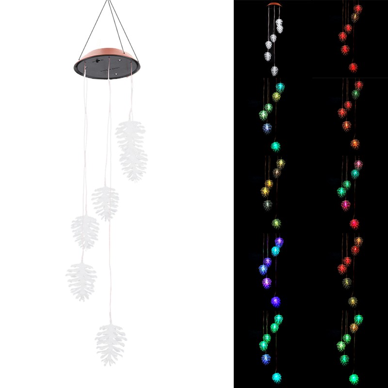 Pine Cones Style Solar Power Sensor LED Light Outdoor Colorful