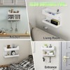 NiHome Wall Mounted Wooden Bedside Accessories Organizer, Double Tray Bedside