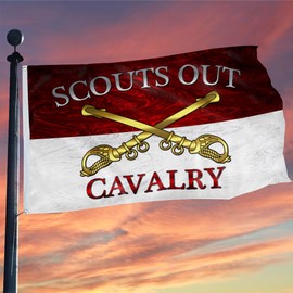 United States Army Cavalry Scouts Out Flag US Military Flag Banner 3x5Feet Outdoor Indoor Decoration Flag Double Stitched Polyester with Brass Grommets