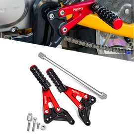 BOFOMTT for Monkey 125 Monkey 125 monkey125 2025 2024 2023 2022-2018 Accessories Gear Lever Pedal Foot Pedal Motorcycle Gear Lever Foldable Rear Foot Pedal Aluminum Alloy Pedal (red)