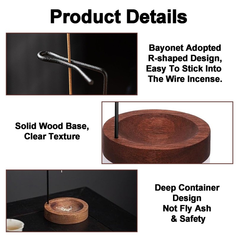 Incense Holder, Incense Burner, Modern Design With Cone Coil Incense