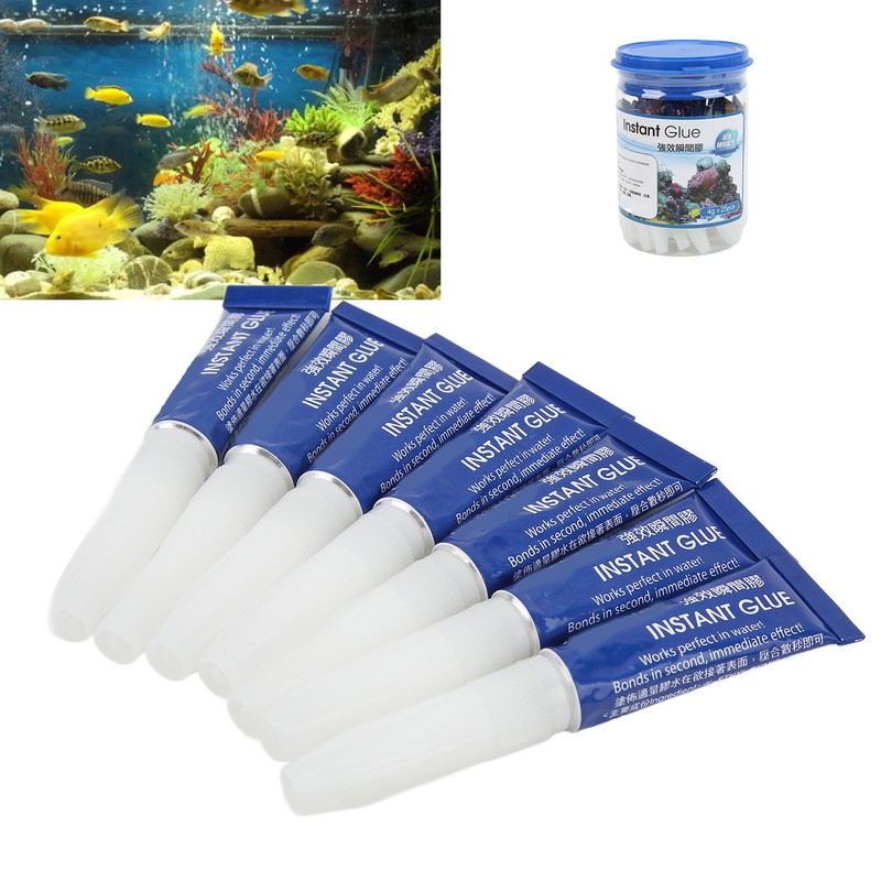 25Pcs Aquarium Landscaping Plant Glue Instant Glue Aquarium Fish Tank