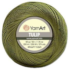 Frida's Wollhaus YarnArt 50g Tulip Crochet Yarn Fillet Yarn Microfibre Shiny Silky 49 Colours (423 | Kiwi)