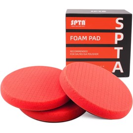 Red Finish Polish Pad, 3Pcs 5 Inch Buffing Polishing Pads for 125mm Backing Plate Compound Buffing Sponge for Car Buffer Polisher Compounding, Polishing and Waxing