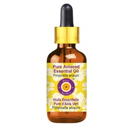 Deve Herbes Pure Aniseed Essential Oil (Pimpinella anisum) with Glass Dropper Steam Distilled 30ml (1 oz)