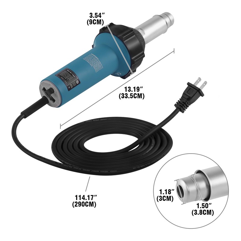 TRY-YEAN 1600W 110V Hot Air Welder Heating Gun, TPO PVC