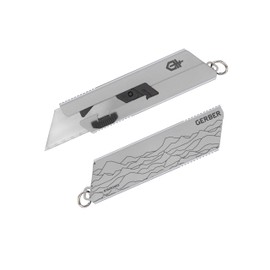 Gerber Gerber Gear EAB Mini Utility Knife, Clips to Pocket or Keychain with Replaceable Razor Blade for Everyday Carry, EDC Gear with Box Cutter Retractable, Silver