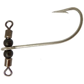 Thundermist Lure Company T-Drop in-Line Drop Shot Rig, Medium/5 x 6, Black Nickle