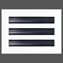 BJADE'S Linear Slot Diffuser,6''x6'' Air Vent Grille,3 Slot HVAC Standard Linear Slot Diffuser - Register Grille for Ceiling, Walls & Floors.Decorative White