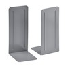 Acrimet Jumbo Premium Metal Bookends 9" (Heavy Duty) (Silver Color)