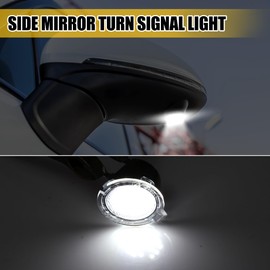 A ABSOPRO Side Mirror Marker Light Turn Signals Lights 81880-0C010 for Toyota Tundra 2007-2020 PC Black Transparent