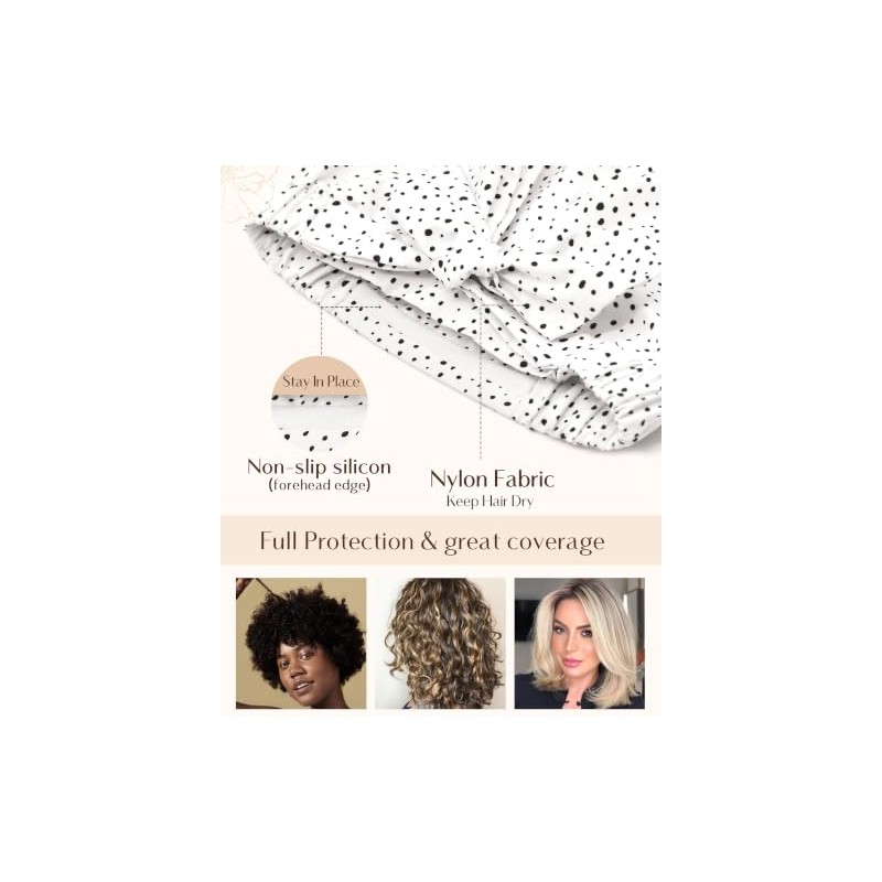 Yanibest Gorro Ducha Reutilizable Impermeable Mujer Antideslizante Lindo Pelo Punto