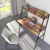 DESIGNA 43 Inch Rustic Brown Home Office Computer Ladder Desk