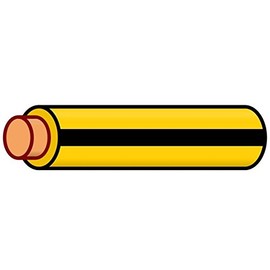K4 Auto & Marine Primary Electrical Wire, Yellow W/Black Stripe 18 Gauge 20 Feet