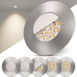 Scandinavian home set of 6 LED recessed spotlights DA series aluminium