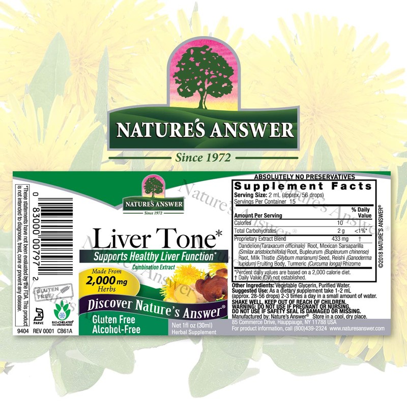 Nature's Answer Liver Tone Alcohol Free 1 Fluid Ounce |