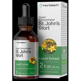 Horbäach St Johns Wort Liquid Extract | 2 fl oz | Alcohol Free | Vegetarian | by Horbaach