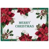 Merry Christmas Poinsettia Paper Placemats 9.75 x 14 (100), red,green