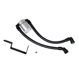 J&L Oil Separator Co. 3.0 Oil Separator Pass Side Compatible with 2013-2019 Explorer Sport 3.5L (Silver)