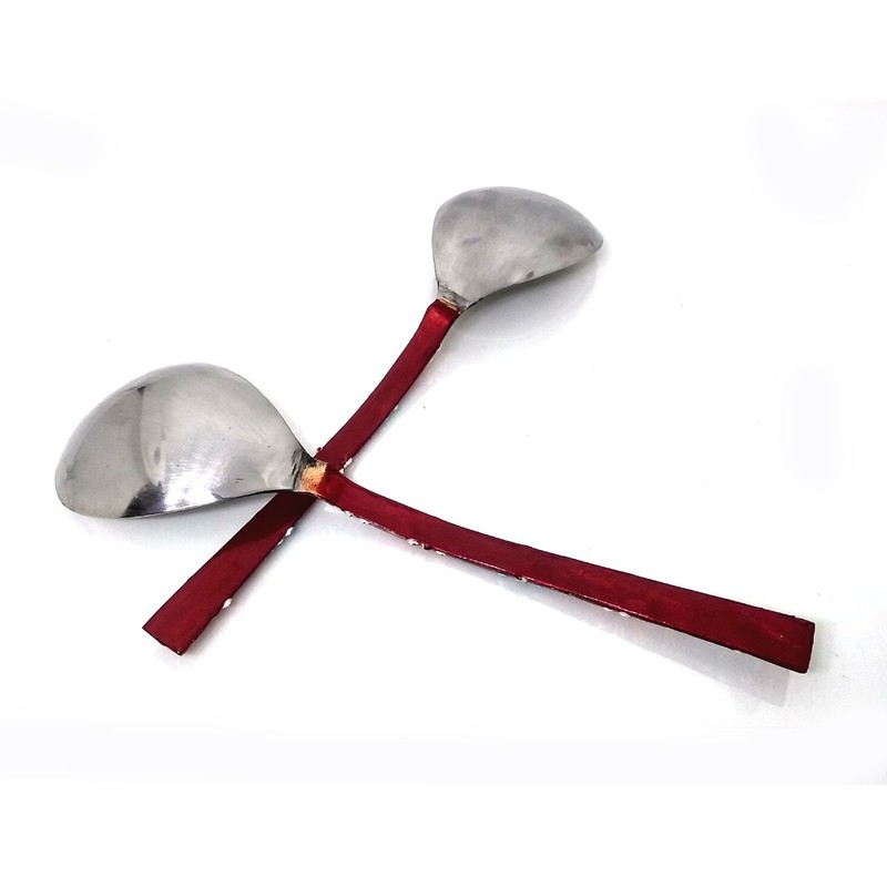 Rastogi Handicrafts Copper Bamboo Hand Painted Meena Work Dinnerware flatware