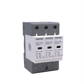 MURVE AC SPD Surge Protection 2P 3P 4P 10〜20KA/20〜40KA /30KA〜60KA House Lightning Protector Low-Voltage Arrester Protective Device (Color : 3P, Size : 30-60KA)