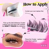 wiwoseo Self Adhesive Lashes Wispy Lash Clusters Clear Band Lashes