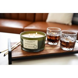 Rugged & Refined Aromatherapy Scented Candle - 16.25 oz | Premium Fragrance for Relaxation & Stress Relief - Smoked Suede (Individual Box)