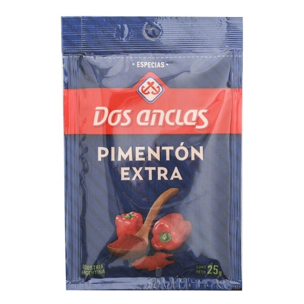 Dos Anclas Pimentón Extra Powdered Paprika Spice, 25 g / 0.88 oz pouch (pack of 3)