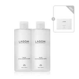 Lagom 마이크로 클렌징 워터 350mL 듀오 세트 (+5겹 화장솜 80매 증정) Micro Cleansing Water 350mL Duo Set (+80 Sheets of 5-Layer Cotton Pads Free)