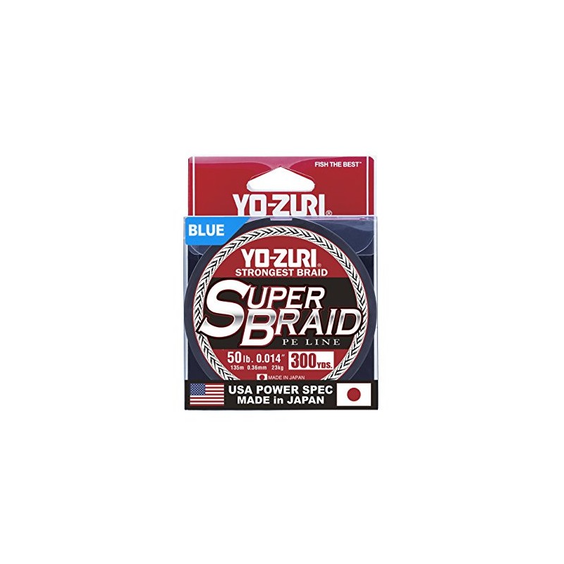 Yo-Zuri Superbraid 300 yd Floating Braid, Blue, 50 lb