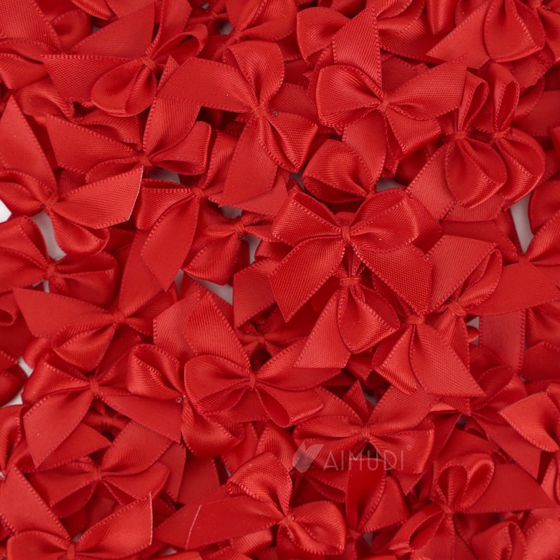 AIMUDI 150 PCs Small Red Bows 1.2'' Satin Bows for